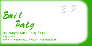 emil palg business card